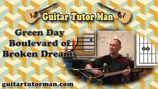 Boulevard Of Broken Dreams - Green Day - Acoustic Guitar Lesson (easy-ish) chords