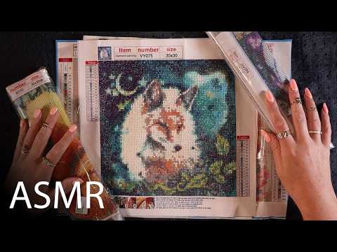 ASMR Diamond Paintings (🎧 soft spoken/whisper, crinkles, tapping, scratching)