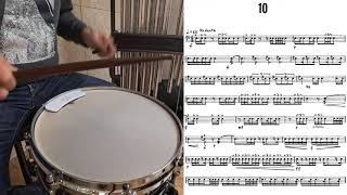 ADVANCED SNARE DRUM STUDIES by Mitchell Peters.NO.10