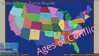 United States Battle Royale Timelapse | Ages of Conflict World War Simulator