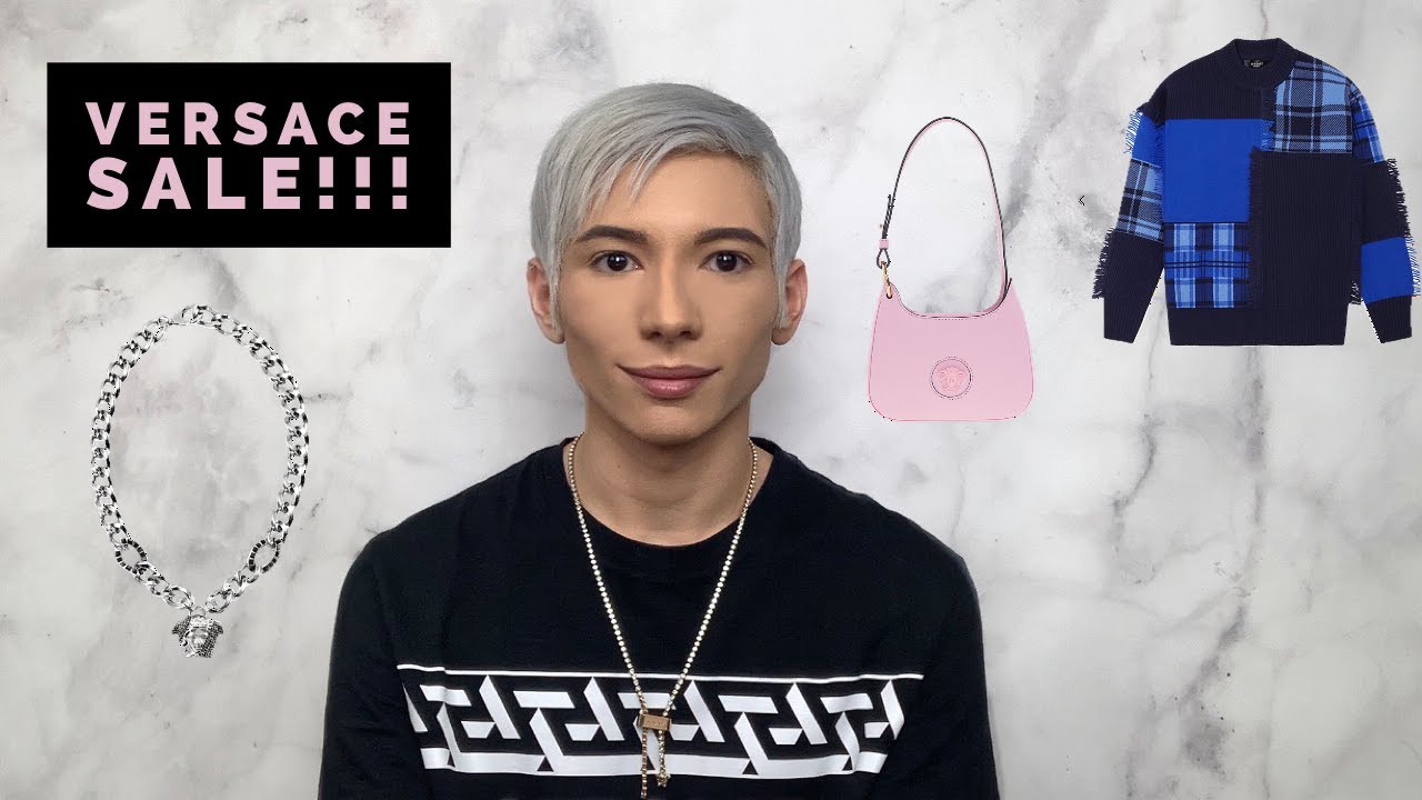 VERSACE SALE!!! La Medusa Hobo bag, Tartan Patchwork Sweater & Palazzo DIA Crystal Necklace!!!