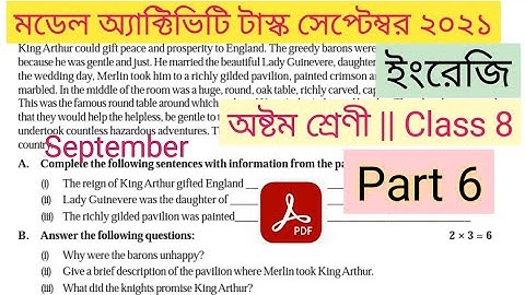 class 8 english model activity task part 6