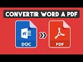 Como Convertir Word a PDF Sin Programas - Fácil y Rápido