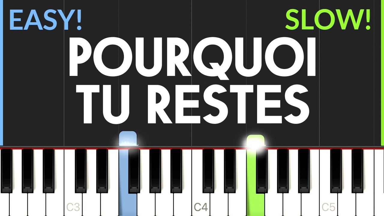 Pourquoi tu restes - Amel Bent | EASY Piano Tutorial