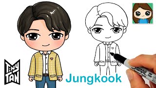 How to Draw Jungkook BTS TinyTan 🎶 Dynamite