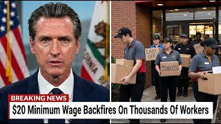Governor Of California PANICS as $20 Minimum Wage Backfires on thousands of Fast Food Workers
