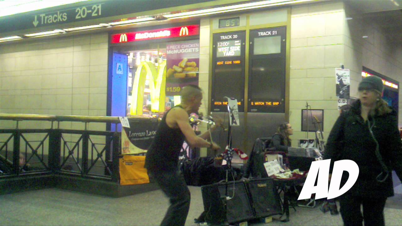 Larenzo Laroc Performing In Long Island RailRoad At 9 AM
