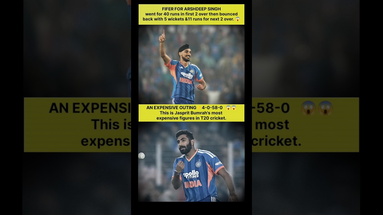 fifer for Arshdeep Singh 👏📈Jasprit Bumrah most expensive T20 bowling spell vs New Zealand 