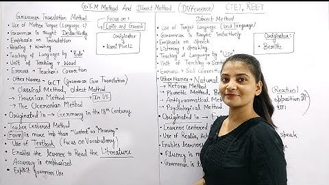 REET English || Difference between Grammar Translation Method and Direct Method || CTET, REET