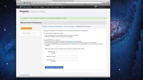 Uploading A Subversion Repository