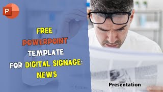 Free PowerPoint template for digital signage: News