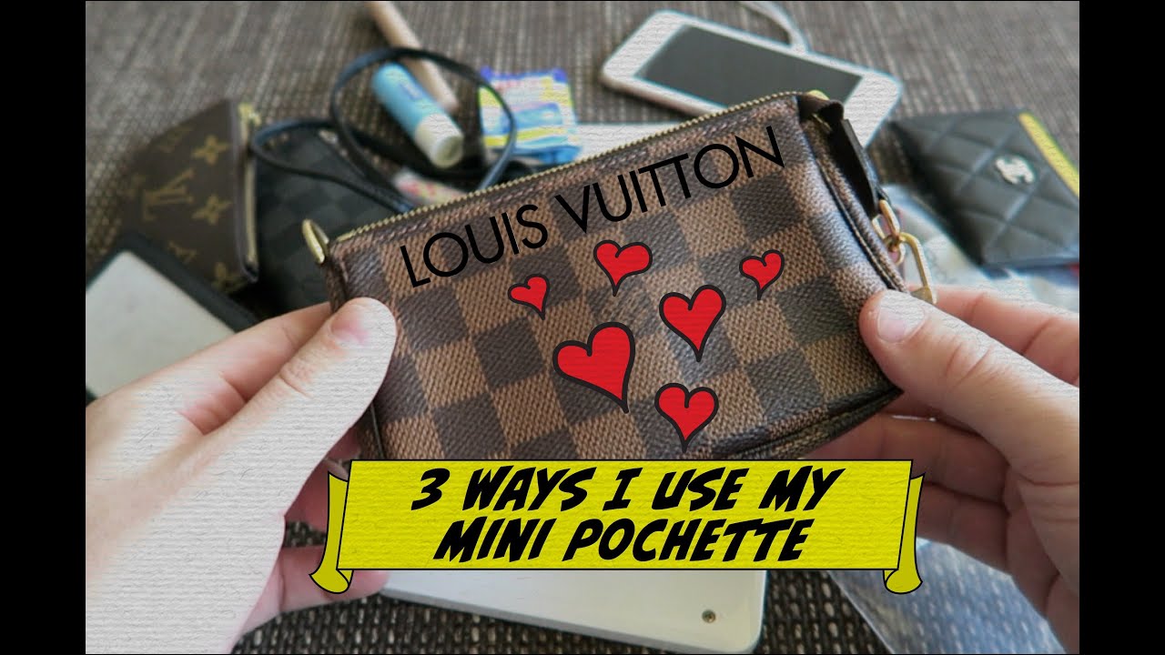 LOUIS VUITTON Mini Pochette Accessories - 3 Ways I use Mine - YouTube