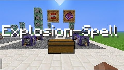 I Created Explosion Spell In Minecraft Bedrock Edition 1.19.51 Using Command Blocks!