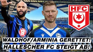 Arminia Bielefeld & Waldhof Mannheim gerettet! Hallescher FC steigt ab!