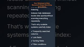 Your Database Is Slow Because It Keeps Searching Everything #DatabaseIndexing #SQLPerformance