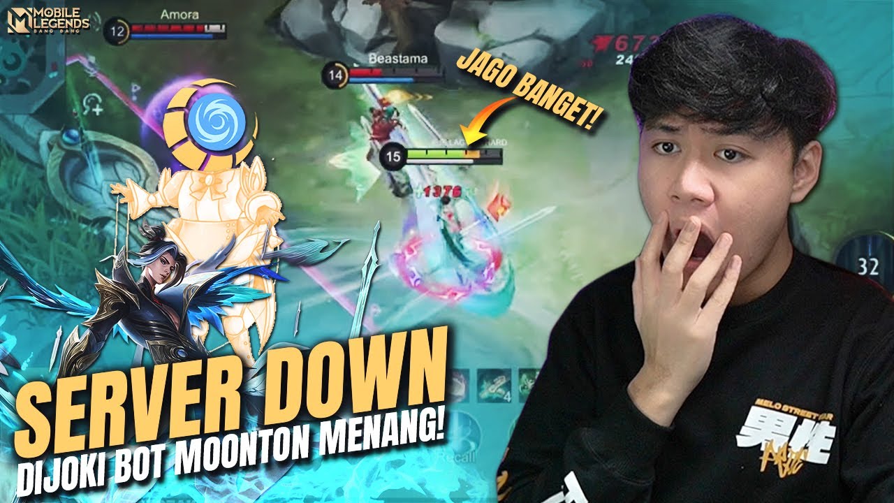 DIJOKI BOT ML KARENA SERVER MOONTON DOWN PAS LAGI PUSH ! LAH KOK MALAH JAGO? - Mobile Legends