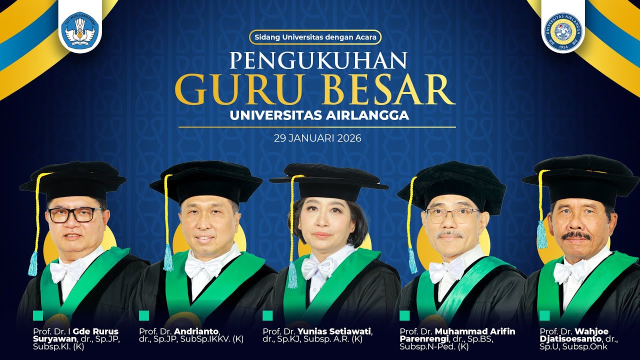 Sidang Pengukuhan Guru Besar Universitas Airlangga I 29 Januari 2026