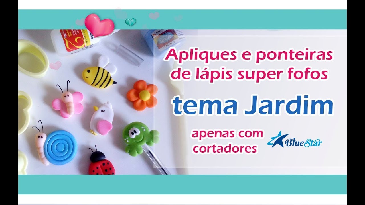 DIY Apliques e Ponteiras de lápis tema jardim