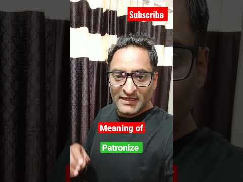 Meaning 1 Of Patronize EnglishwithMandeep 