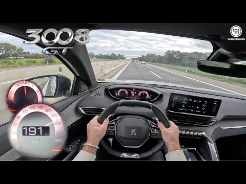 Peugeot 3008 GT LINE (131Hp) TOP SPEED DRIVE on Autobahn