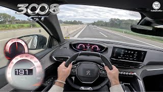 Peugeot 3008 GT LINE (131Hp) TOP SPEED DRIVE on Autobahn