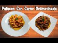 Patacón con carne desmechada y pollo | Nuestra Cocina Casera