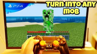 Minecraft PS4 Bedrock Edition Turn Into Any MOB! | minecraft ps4 bedrock block commands