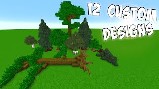 12 Custom Tree Designs for Minecraft Survival WITH Schematics