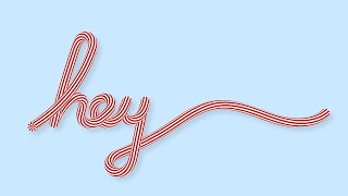 CANDY CANE 3D TEXT EASY EFFECT IN ADOBE ILLUSTRATOR