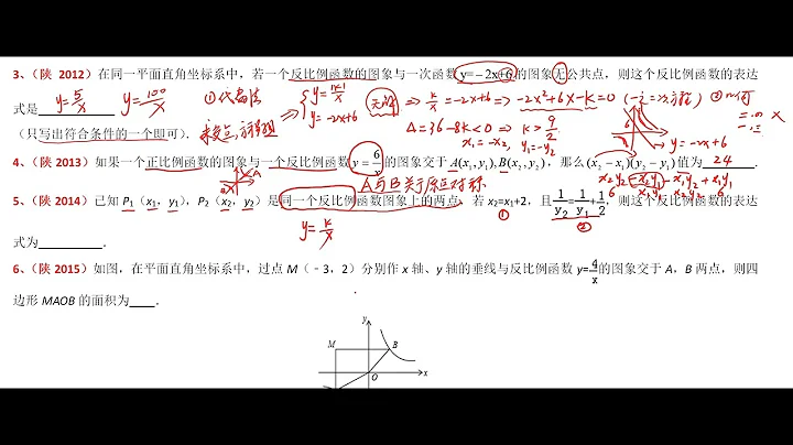 反比例函數在陝西中考中的考查（2） - 天天要聞