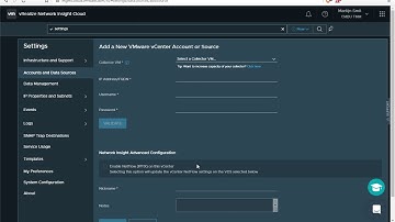 VMware Aria Operations for Networks (vRealize Network Insight) Onboarding VMware Cloud on AWS