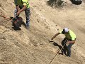 Installing Jute Matting on Extreme Slopes