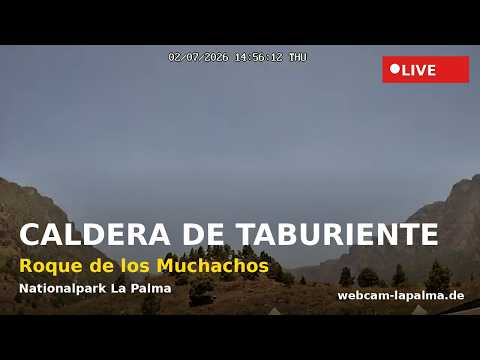 Webcam de Caldera de Taburiente, en directo, La Palma