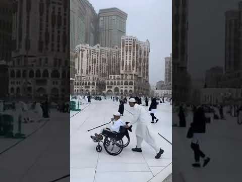 امطار مكه مكه الان أمطار غزيره مسجد الحرام الرعد البرق صاعقة برج الساعة   