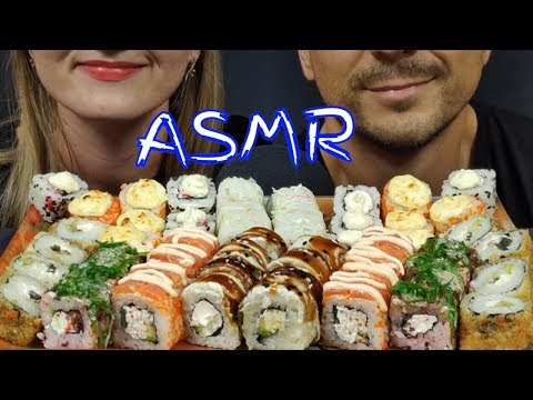 АСМР САМЫЕ ВКУСНЫЕ РОЛЛЫ СУШИ МУКБАНГ | ASMR THE TASTIEST SUSHI ROLLS MUKBANG | 먹방
