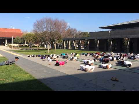 Surya Namaskar Sun Salutations Yogathon @ Cupertino Library 2015