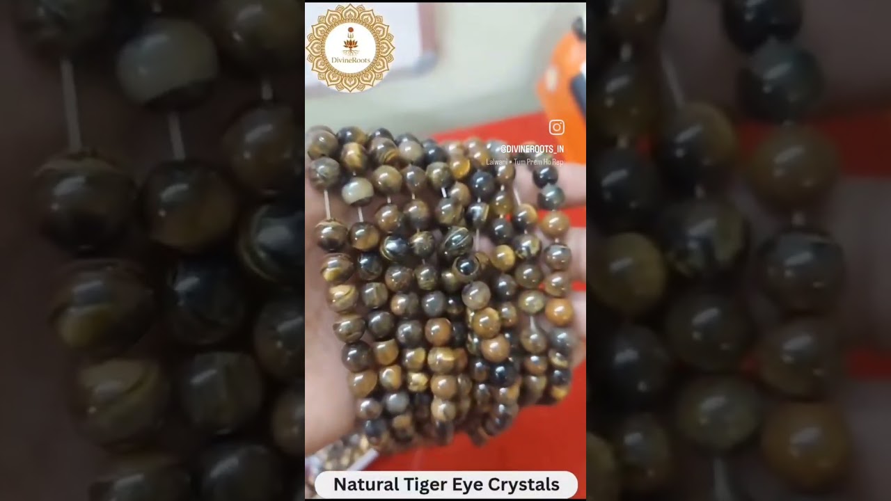 Tiger Eye Crystals | Grounding & Confidence | DivineRoots.in | +91 8076655468