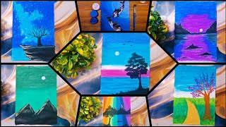 7 Easy Soft Pastel Colour drawing 🖼 Beautiful Scenery drawing ✨️ 🖼 