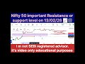Nifty 50 important Resistance or support level on 13/02/26 🎆📈 #niftytrading #niftyfuture #niftys