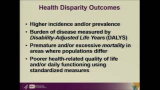 Reducing Disparities In Health Outcomes: NIMHD Agenda On Equity Reducing Disparities In Health Outcomes: NIMHD Agenda On Equity