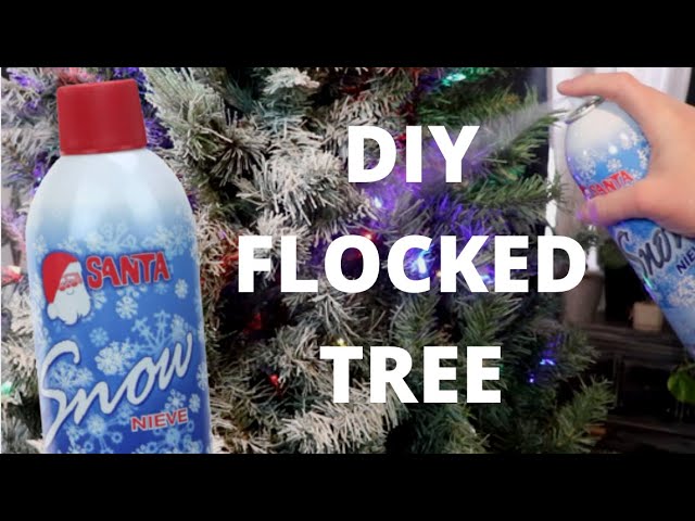 I TRIED TO DIY FLOCK MY CHRISTMAS TREE WITH FAKE SPRAY SNOW 