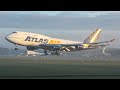 Very RARE! Stunning Atlas air Boeing 747 landing and take off at Groningen airport Eelde (4K)