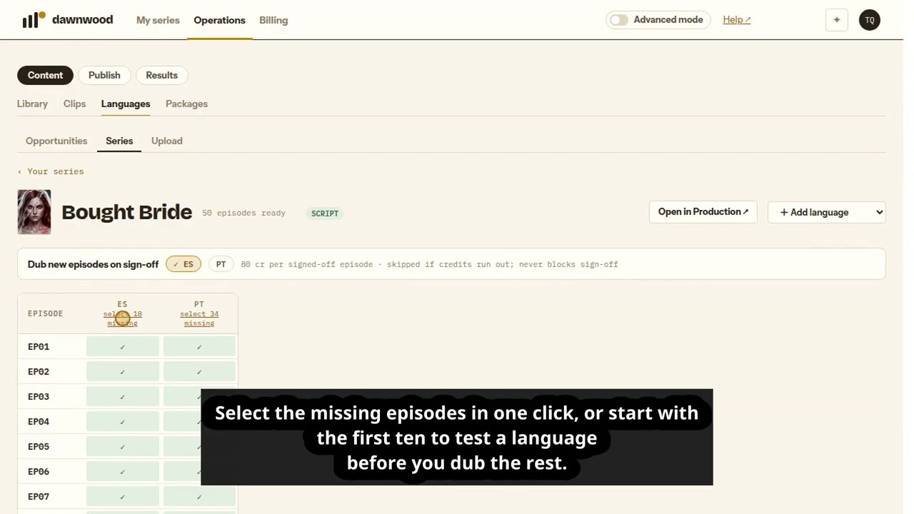 Video walkthrough: Dub a Whole Short-Drama Season Into Spanish, Lip-Synced