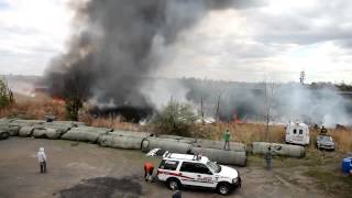 Meadowlands brush fire [raw video]