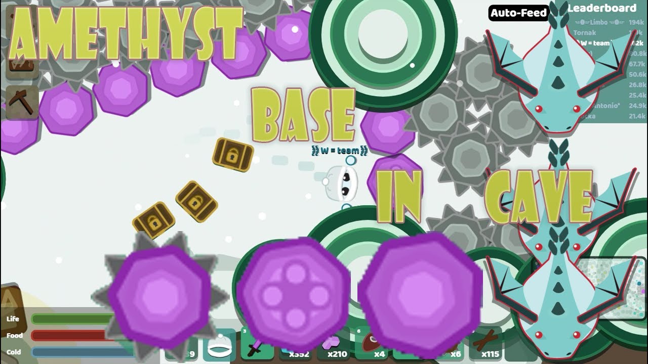 STARVE.IO - Building An Amethyst Base In Cave!!