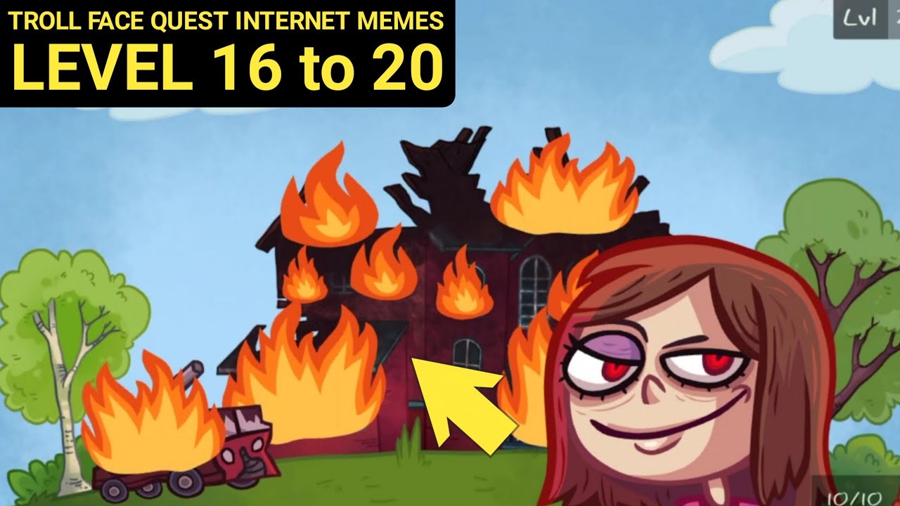 Troll Face Quest INTERNET MEMES Level 16 17 18 19 20