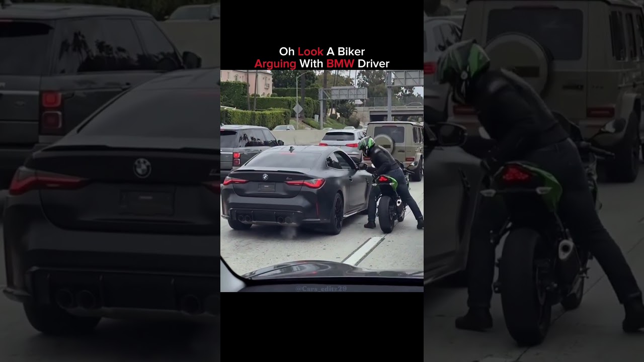 A Biker Arguing With BMW Driver...