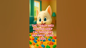 THỬ THÁCH MÈO CON LẮP GHÉP CÁC NHÂN VẬT BRAINROT BẰNG LEGO #shorts #cat #ai #keyw