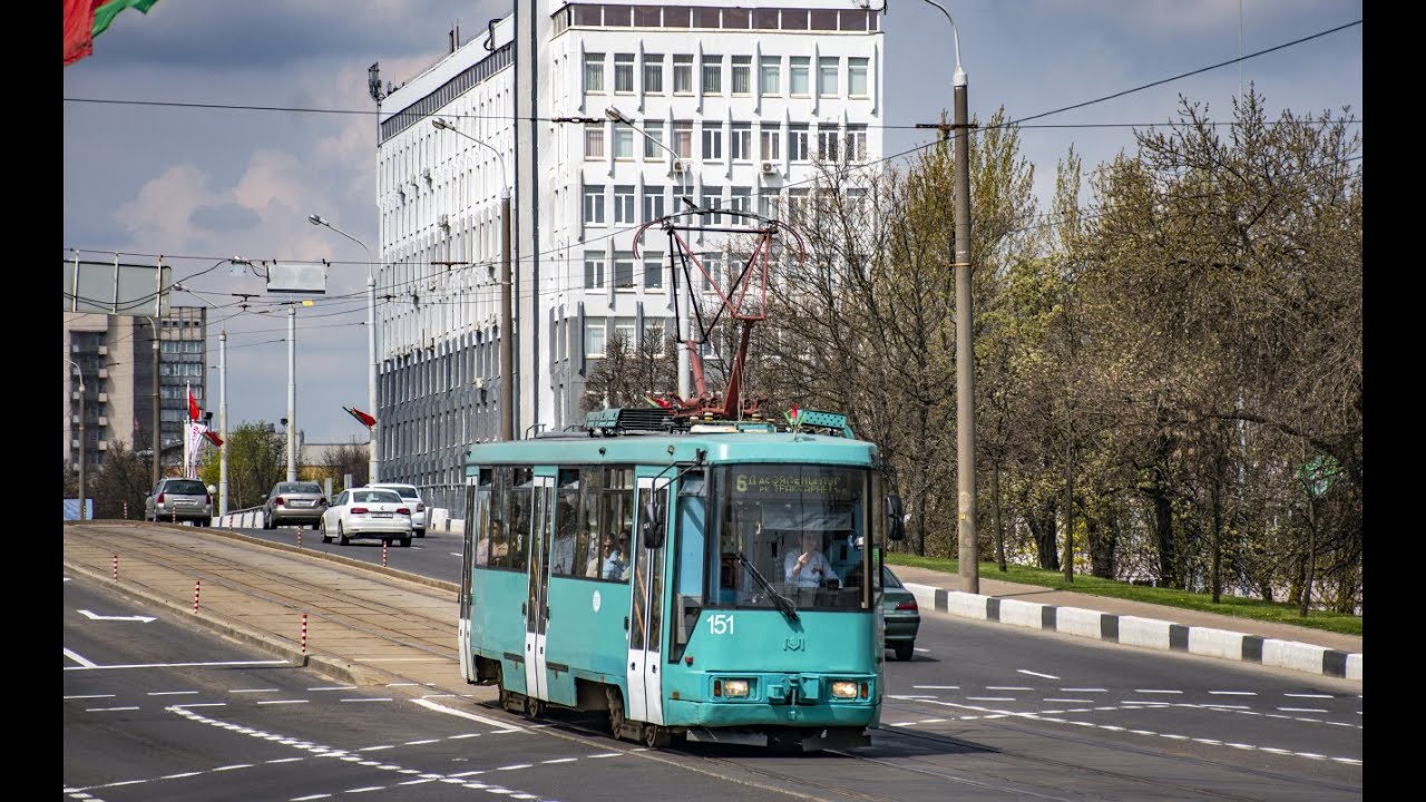 ПОЕЗДКА НА ТРАМВАЕ БКМ 60102 БОРТ НОМЕР 087 МАРШРУТ 6д