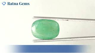Product Video for: Zambian Emerald 6.45 Carat (7.09 Ratti) Panna Stone